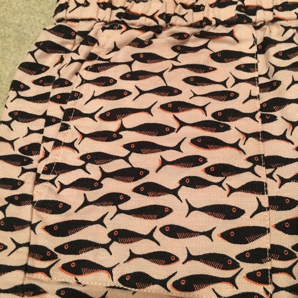 J.Crew Pink Fish Print Shorts w/ Pockets Size XS - Picture 2 of 5